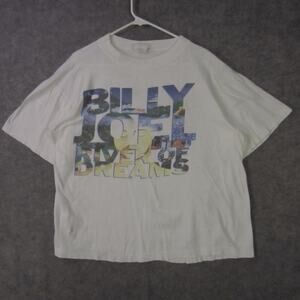 Vintage Billy Joel Shirt Mens Extra Large White River of Dreams Tour 93-94 90s